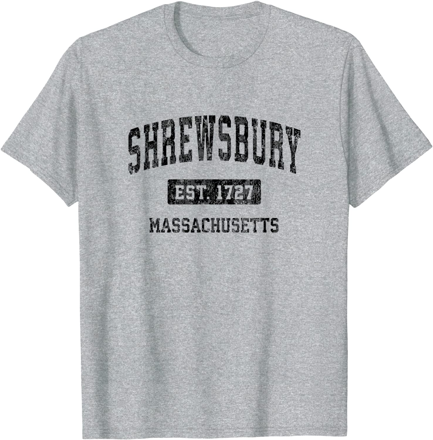 Shrewsbury Massachusetts MA Vintage Sports Design Black Desi T-Shirt