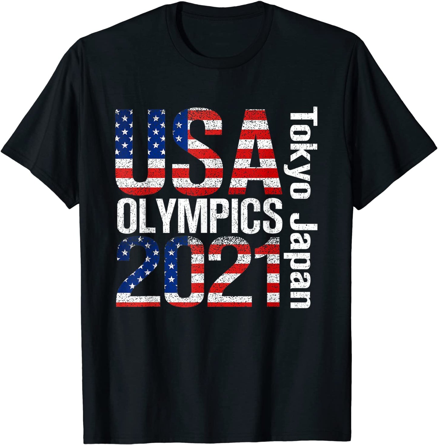 Tokyo Olympics 2021 USA Team American Flag For US Team Tee T-Shirt