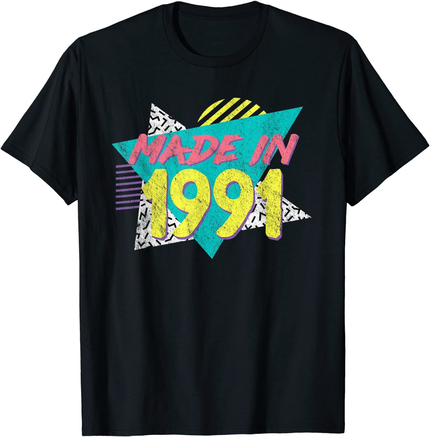 Made In 1991 Retro Vintage 30th Birthday Gift T-Shirt