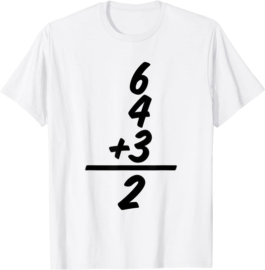 6432 Baseball Double Play Math Lover Sports Equation T-Shirt