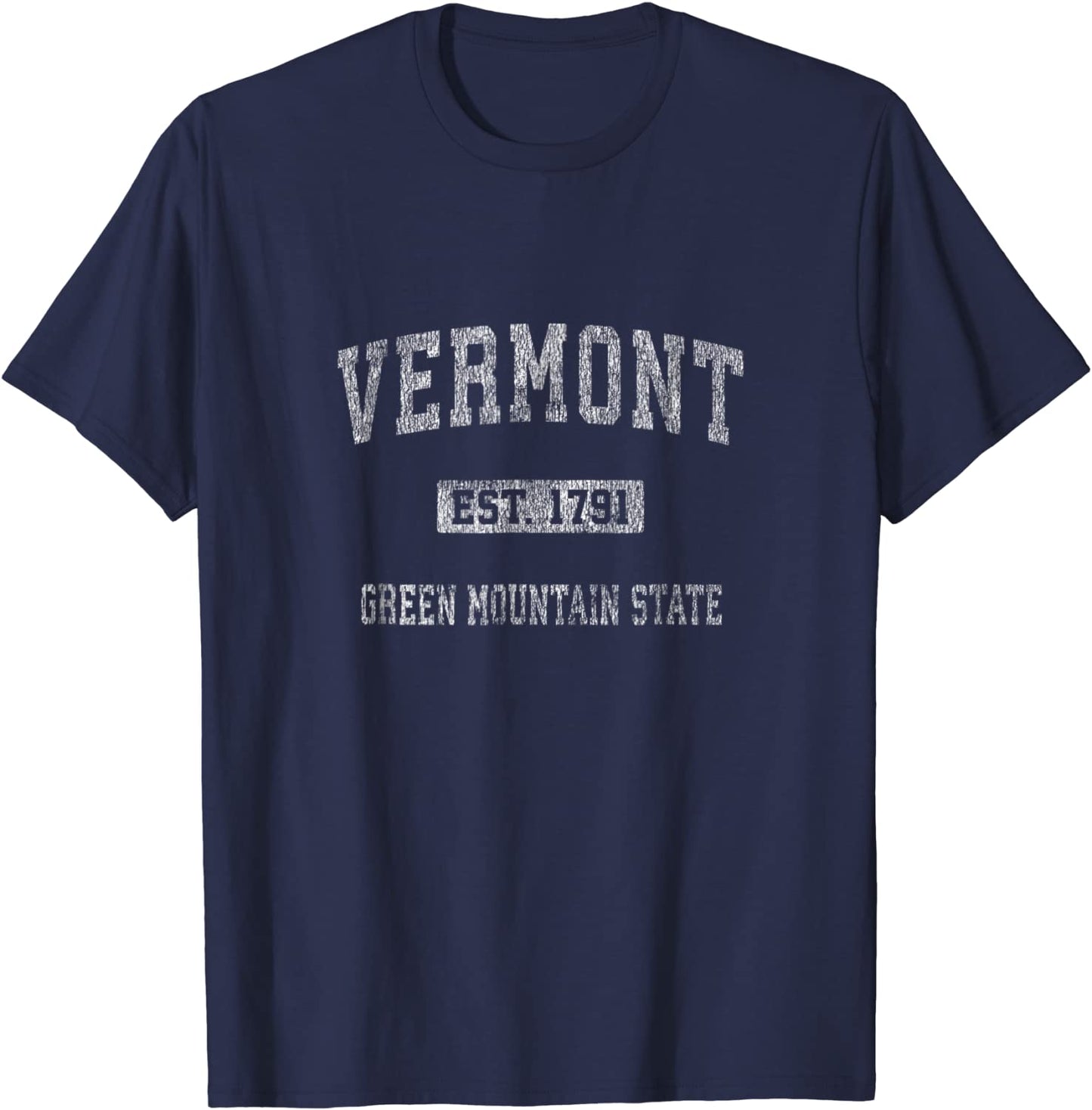 Retro Vermont T-shirt Vintage Athletic Sports Design Tee