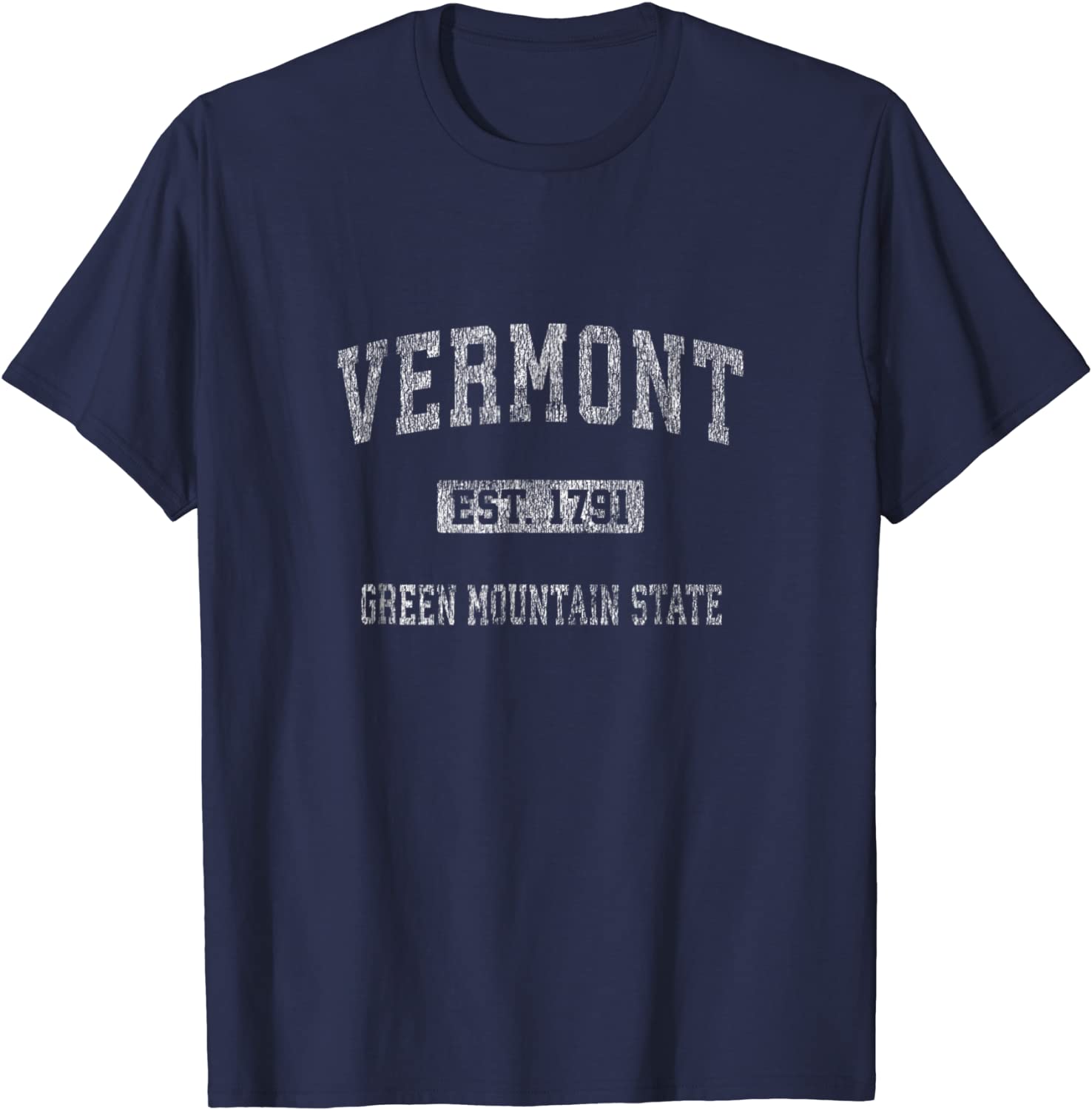 Retro Vermont T-shirt Vintage Athletic Sports Design Tee