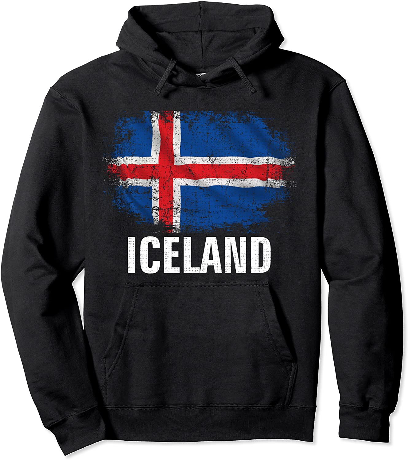 Vintage Iceland Flag For Icelandic Gift Pullover Hoodie