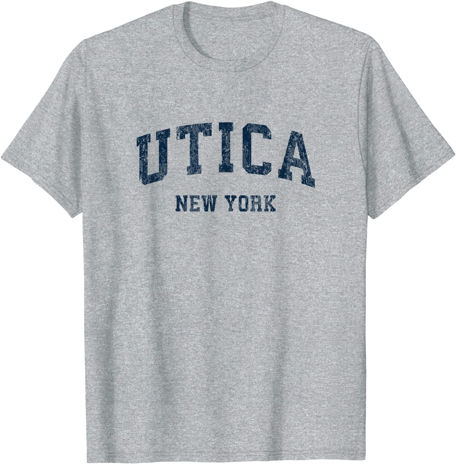 Utica New York NY Vintage Varsity Sports Navy Design T-Shirt