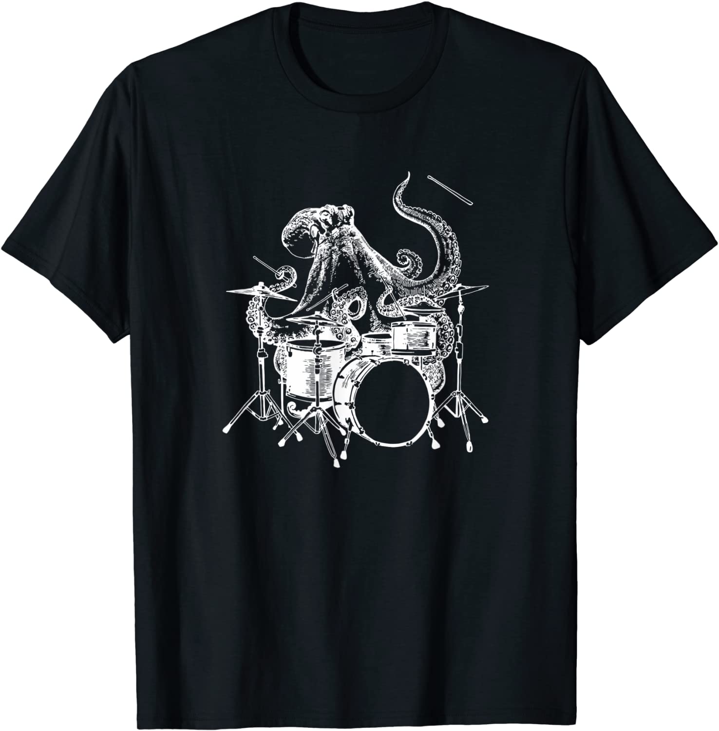 SEEMBO Octopus Playing Drums Drummer Drumming Musician Band T-Shirt