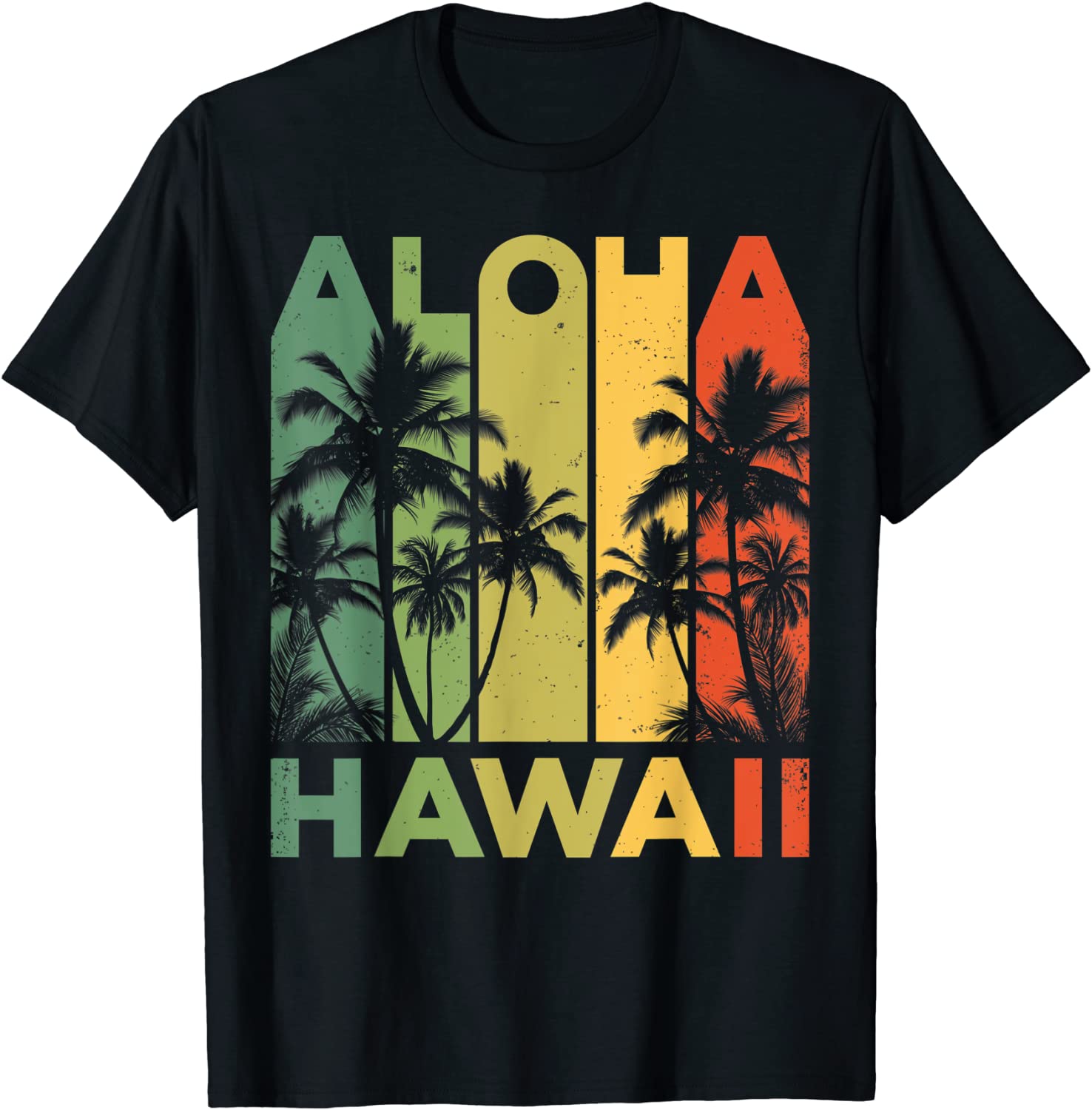 Aloha Hawaii Hawaiian Island T shirt Vintage 1980s Throwback T-Shirt