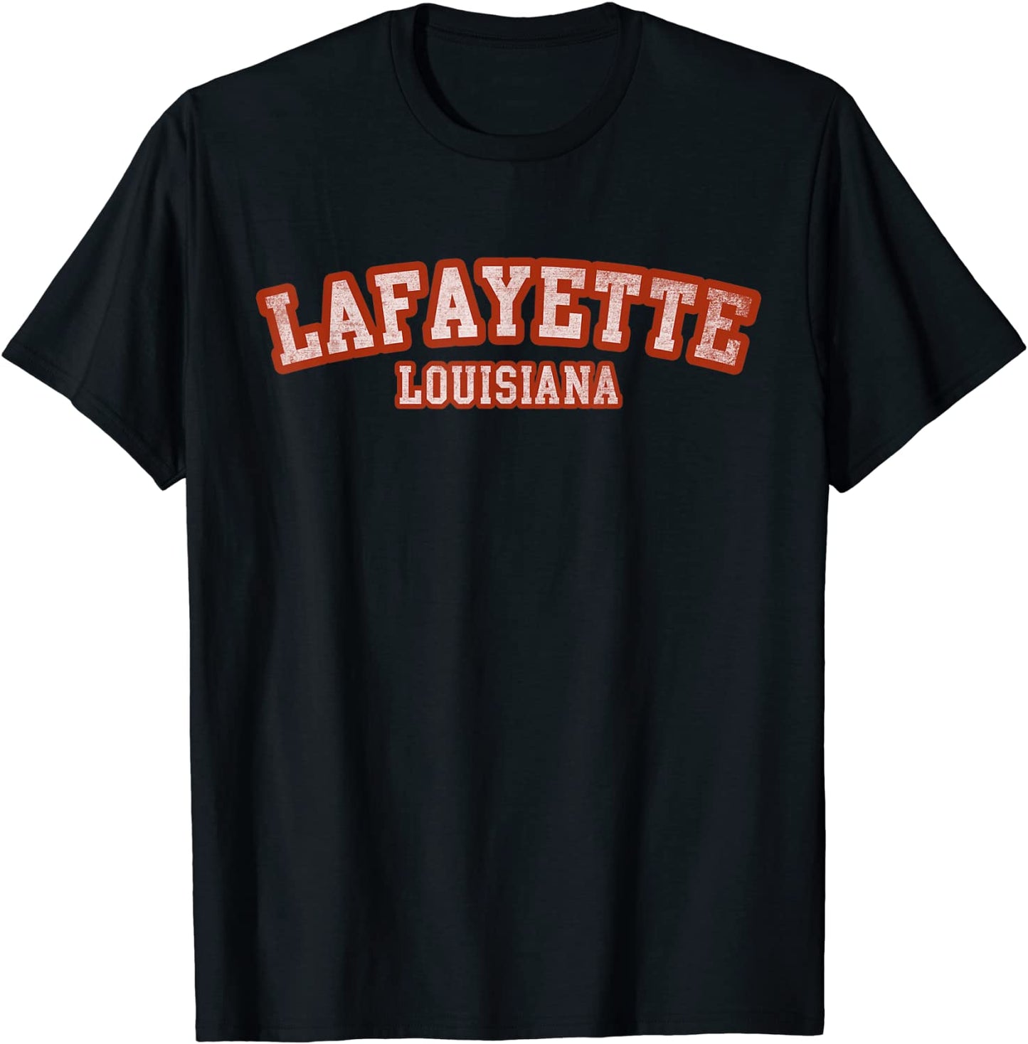 Lafayette Louisiana Athletic Text Sport Style T-Shirt