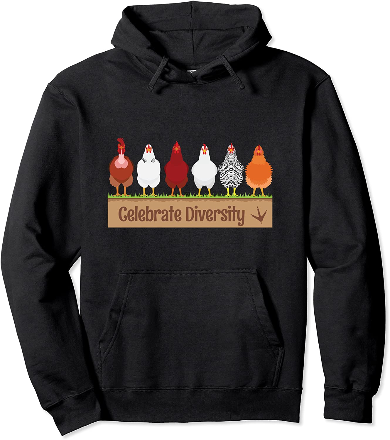 Celebrate Diversity Farm Pet Cute Gifts for Chicken Lovers Pullover Hoodie