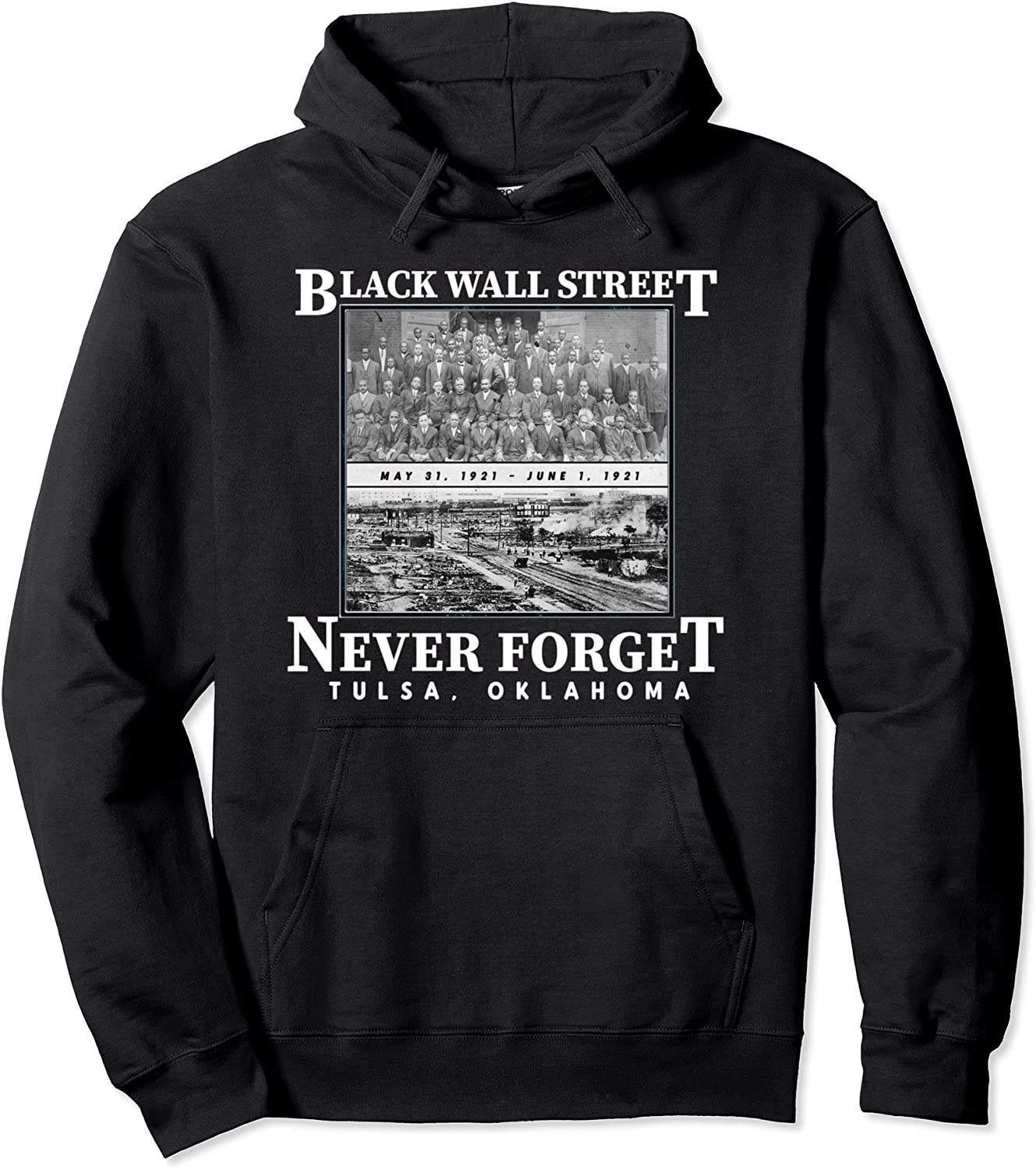 Black Wall Street Photo Pullover Hoodie