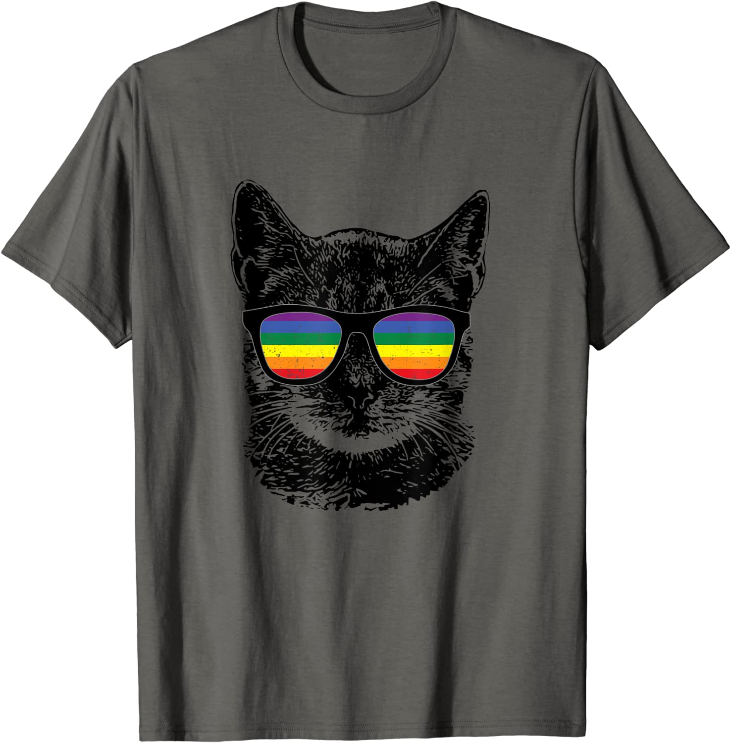 Funny Cat Gay Pride LGBT Rainbow Sunglasses Shirt