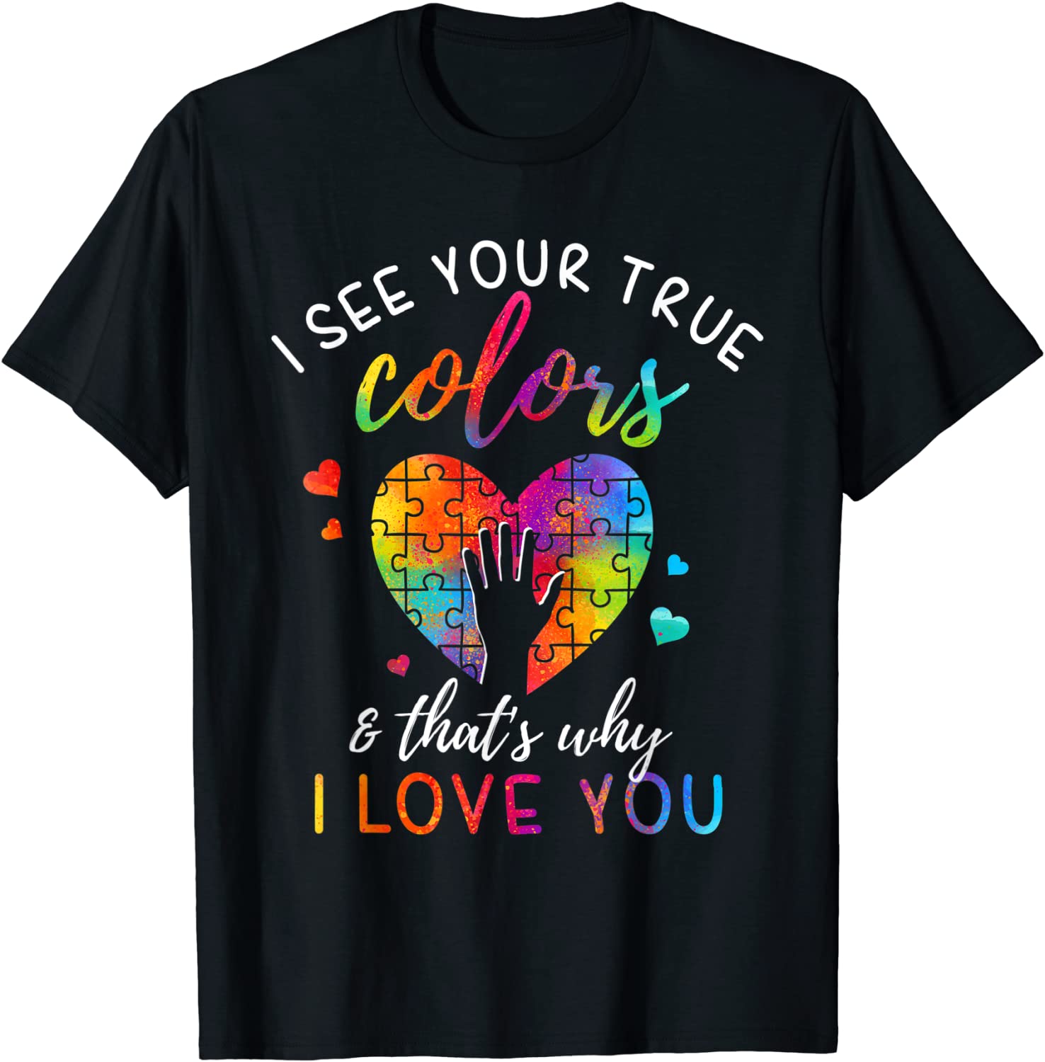 I See Your True Colors Puzzle World Autism Awareness Month T-Shirt