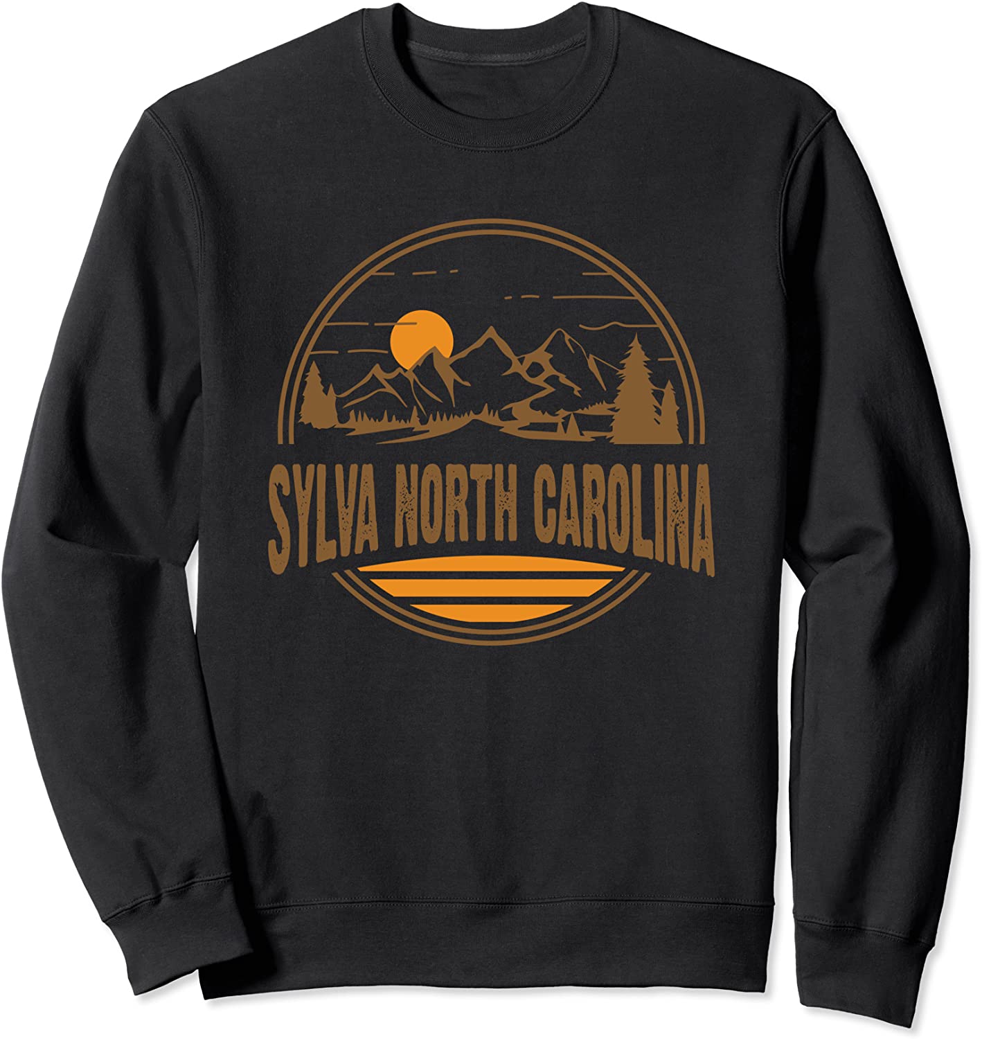 Vintage Sylva North Carolina Mountain Hiking Souvenir Print Sweatshirt