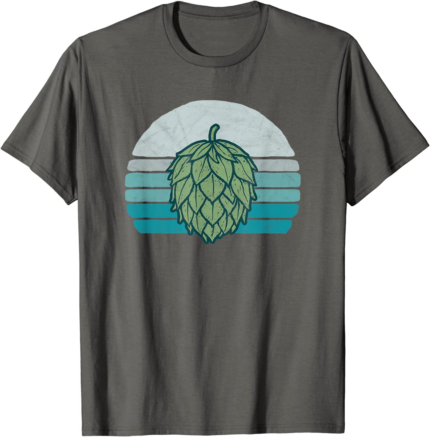Hops Lover Vintage Beer Graphic Dark Sunset Hop Illustration T-Shirt