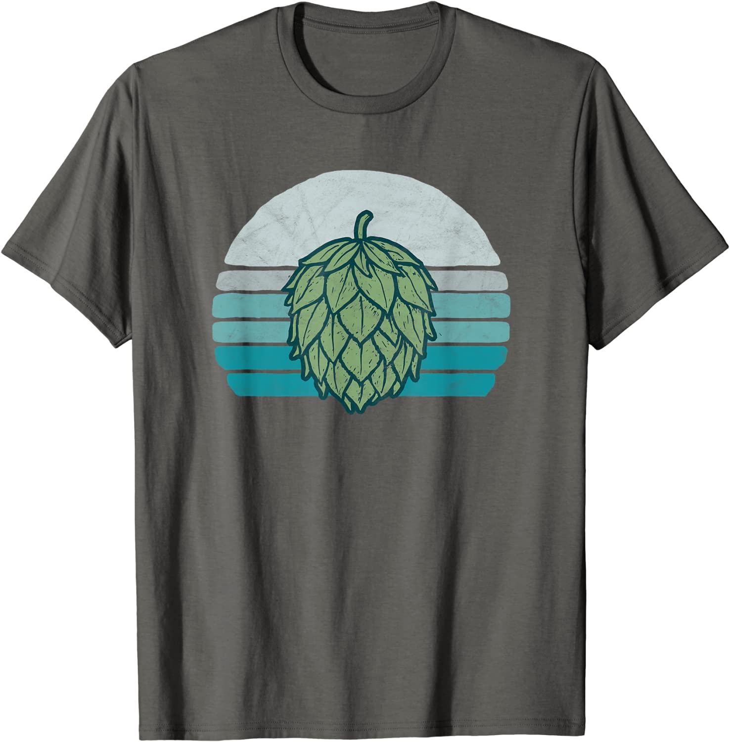 Hops Lover Vintage Beer Graphic Dark Sunset Hop Illustration T-Shirt
