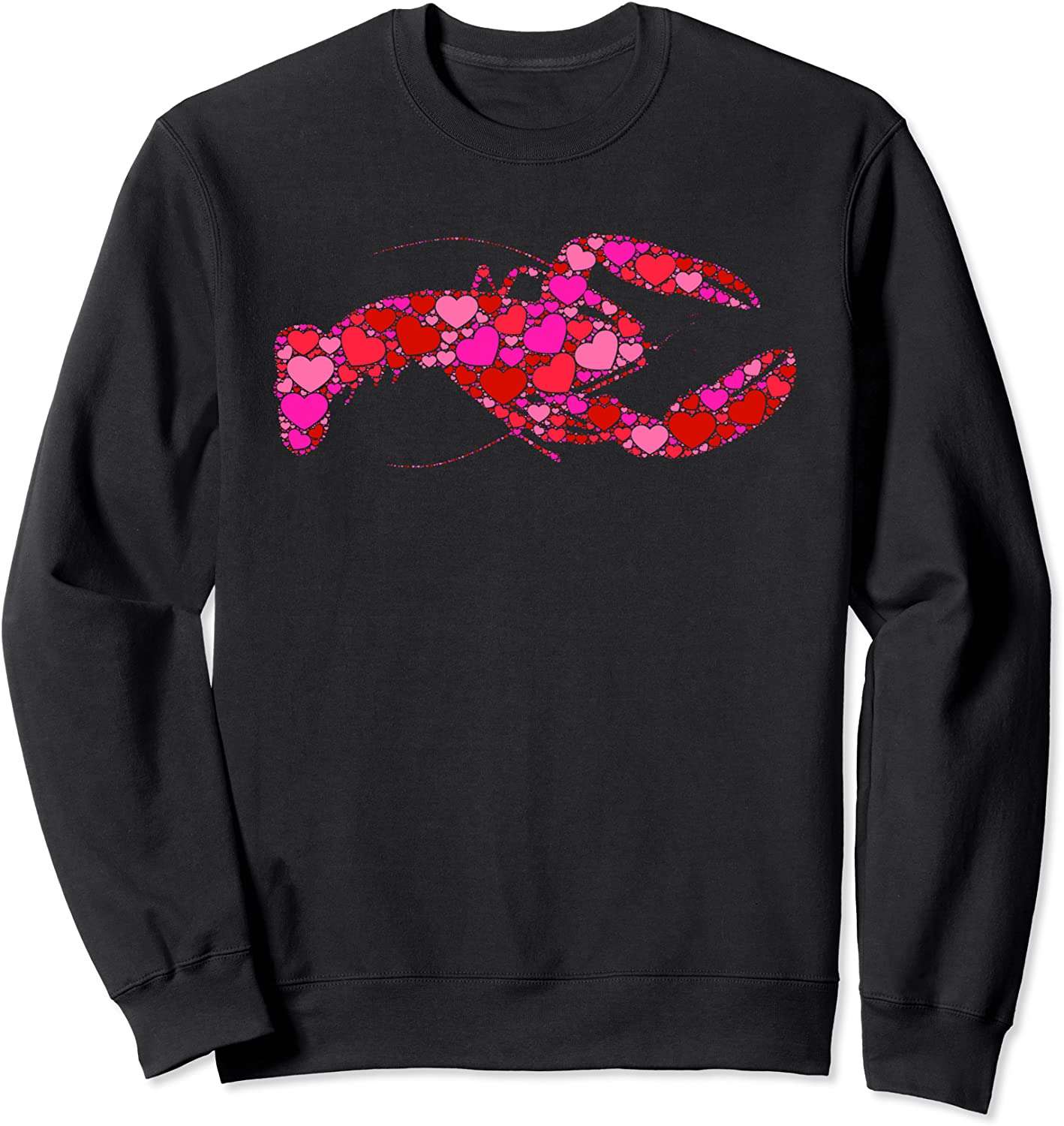 Pink Red Heart Valentines Day Gift For Women Girls - Lobster Sweatshirt