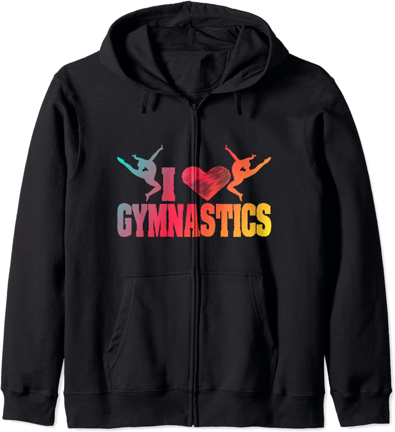 I love Gymnastics Girl Gift Novelty Hoodie