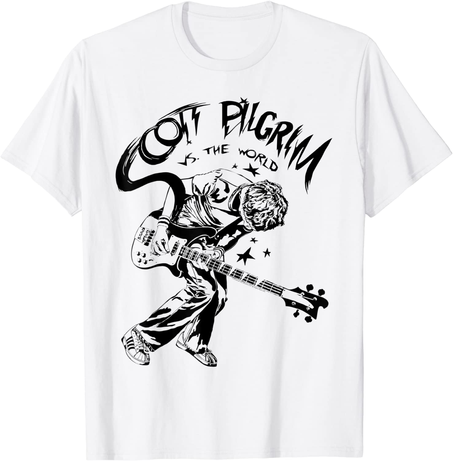 Scott Pilgrim Vs The World Bass Solo Sketch T-Shirt