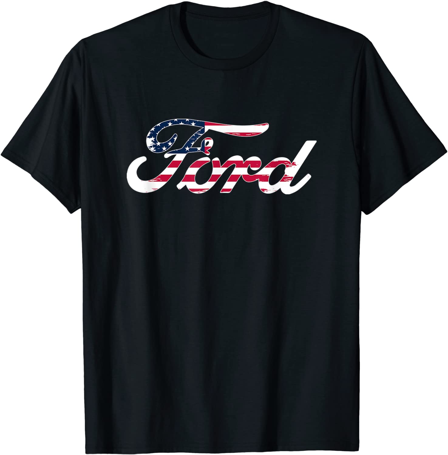 Ford Script American Flag Logo T-Shirt