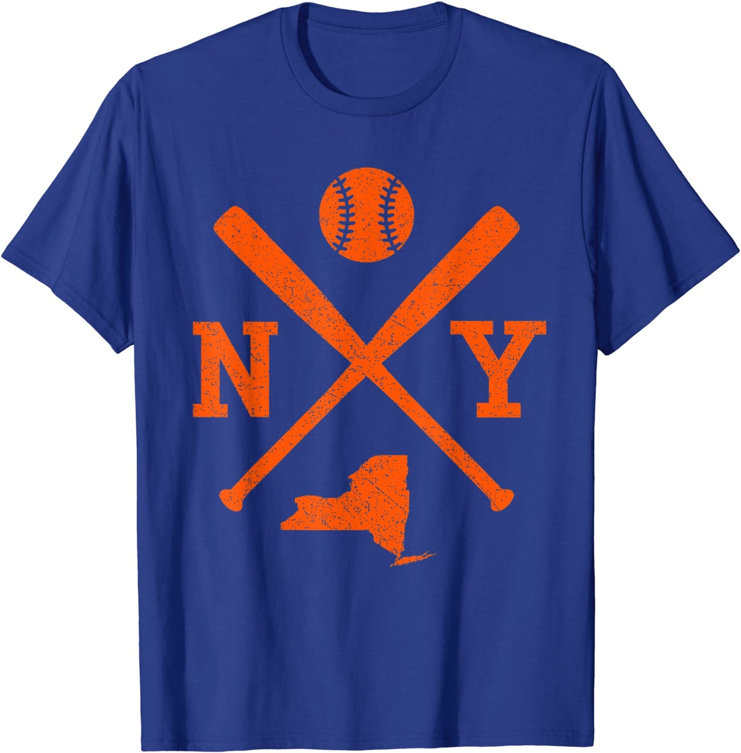 Retro New York Baseball Bats Vintage NY Fan Gift T-Shirt