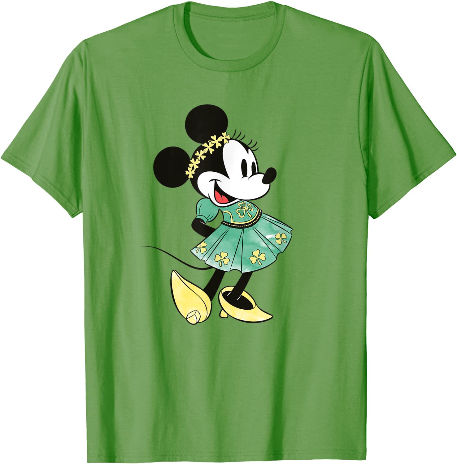 Disney Minnie Mouse Shamrock Dress St Patricks Day T-Shirt