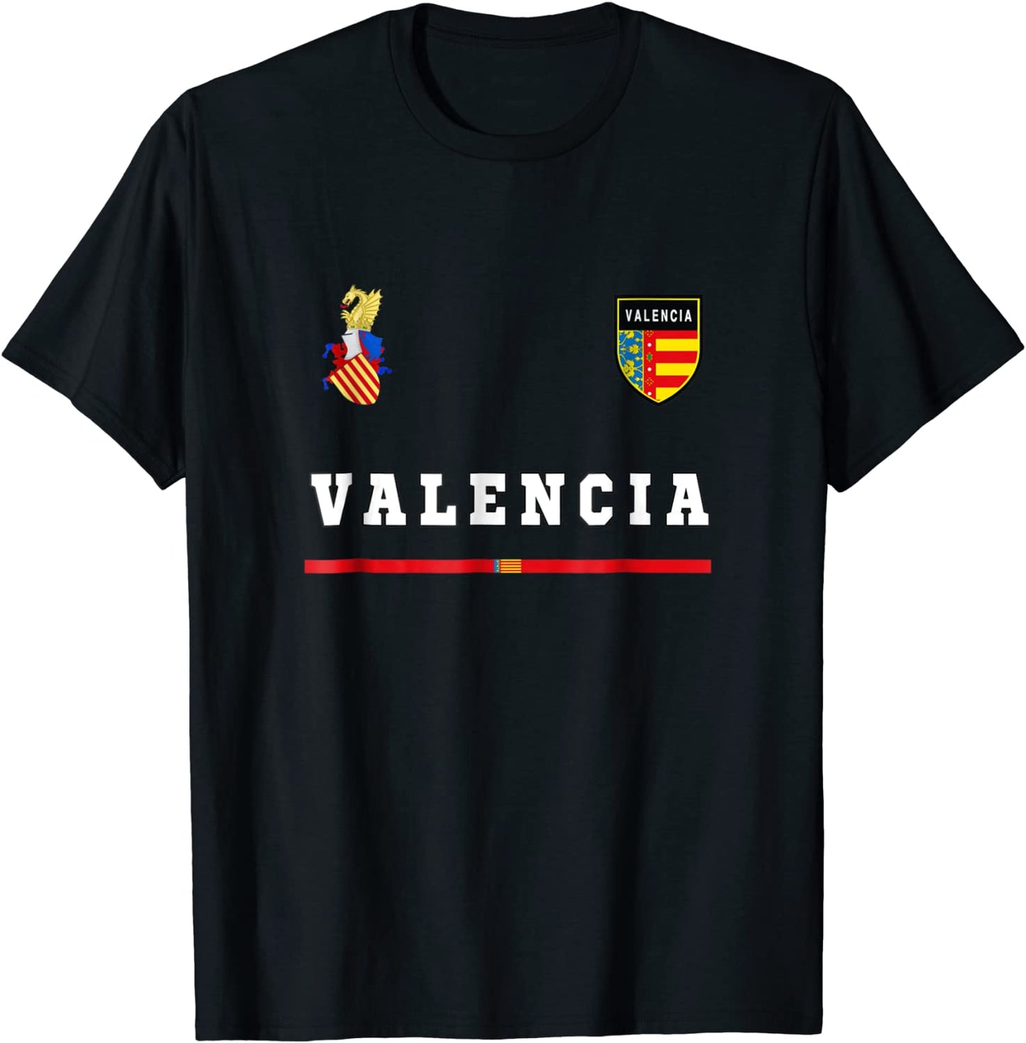 Valencia T-shirt SportSoccer Jersey Tee Flag Football Spain