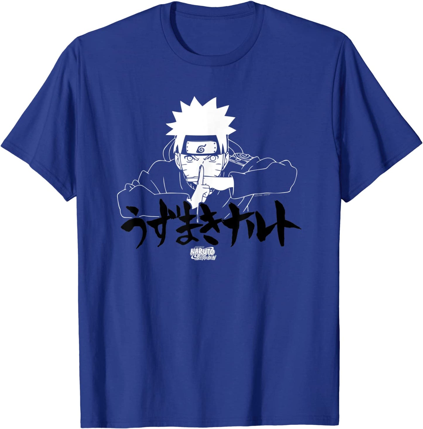 Naruto Shippuden Linear Naruto Jutsu with Kanji T-Shirt