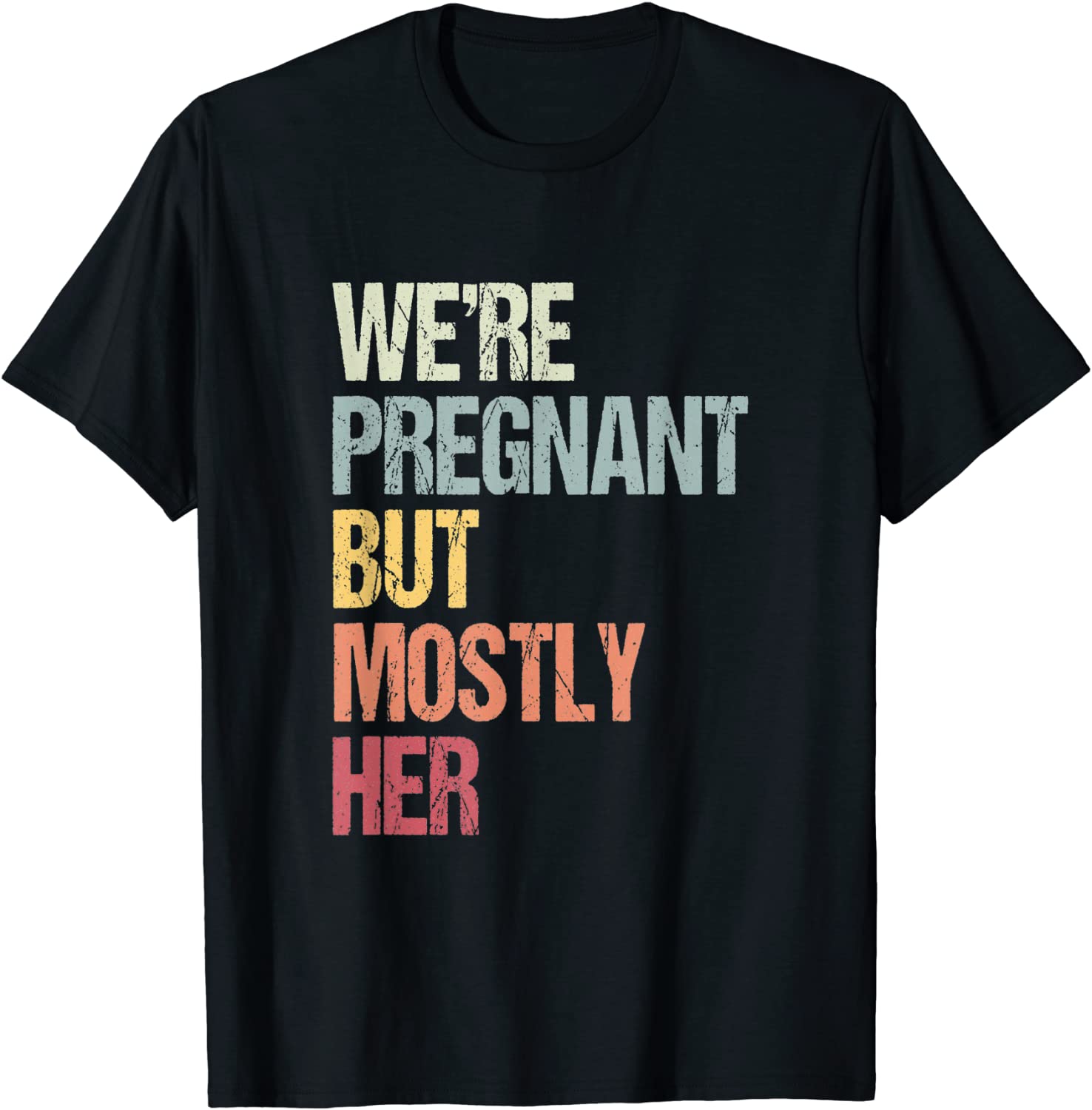 Were Pregnant But Mostly Her For An Expectant Father Gift T-Shirt
