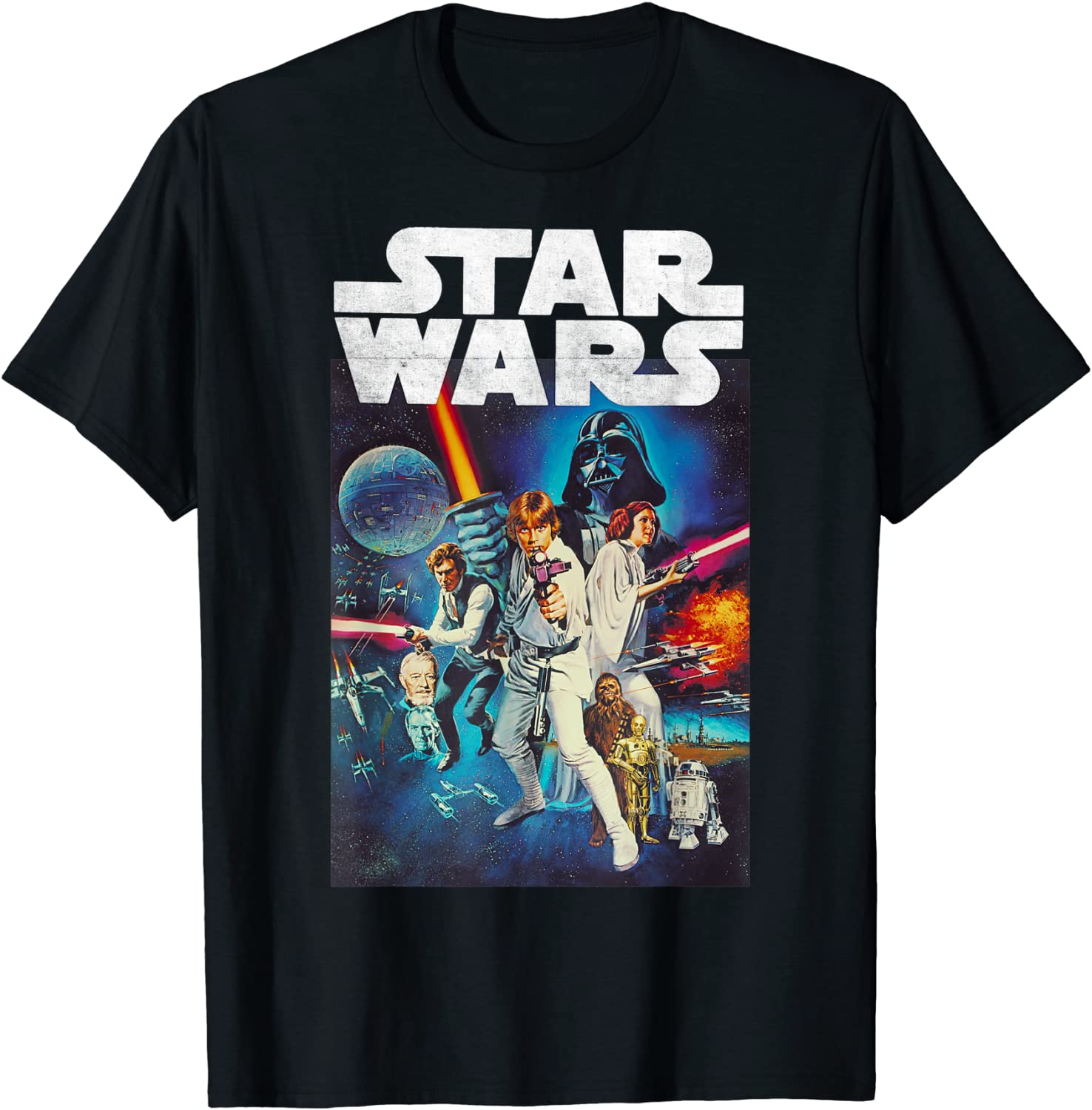 Star Wars Vintage Cast Poster T-Shirt