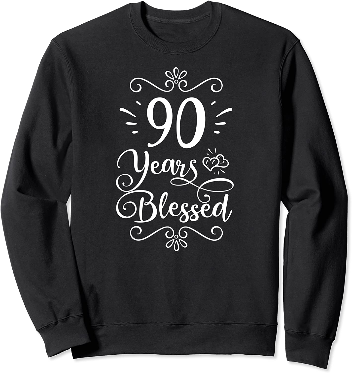 90th Birthday 90 Years Blessed Religious Jesus God Christian Sweatshirt