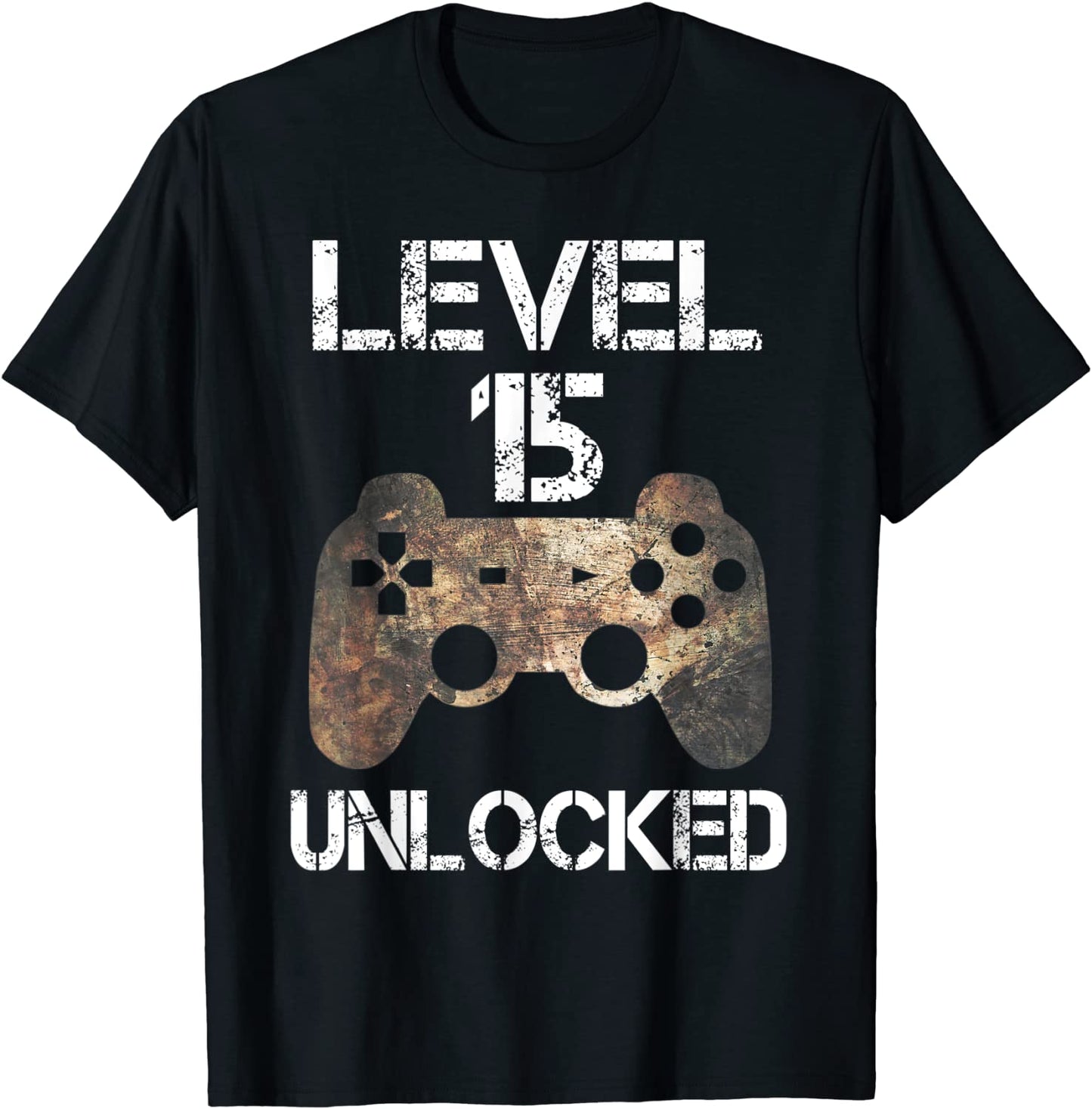 Level 15 Unlocked 15th Birthday 15 Year Old Gamer Boys T-Shirt