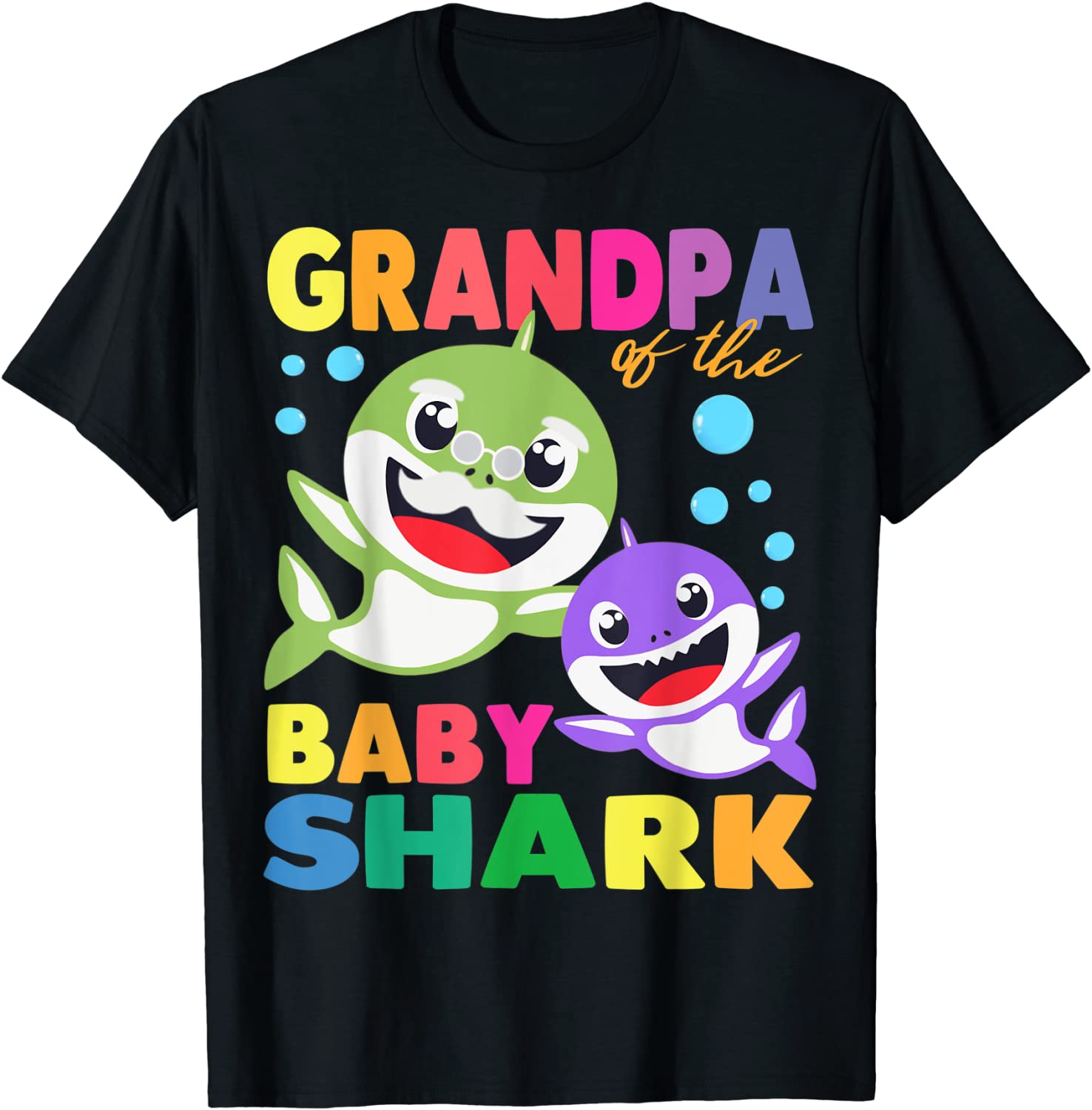Grandpa Of The Baby Shark Birthday Grandpa Shark Shirt T-Shirt