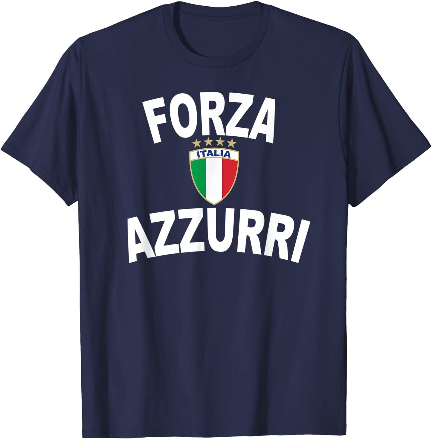 Italy Forza Azzurri Soccer Jersey Italia Flag Football Gift T-Shirt