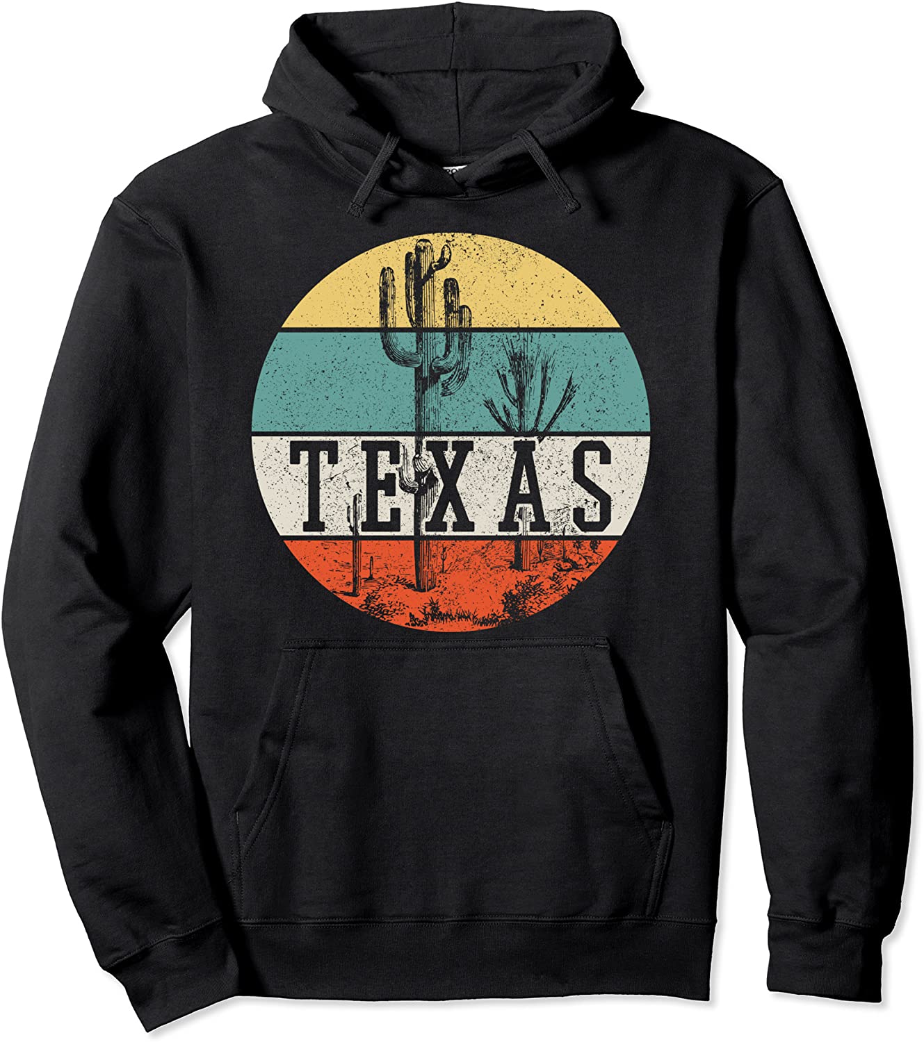 Texas State Country Retro Vintage Pullover Hoodie