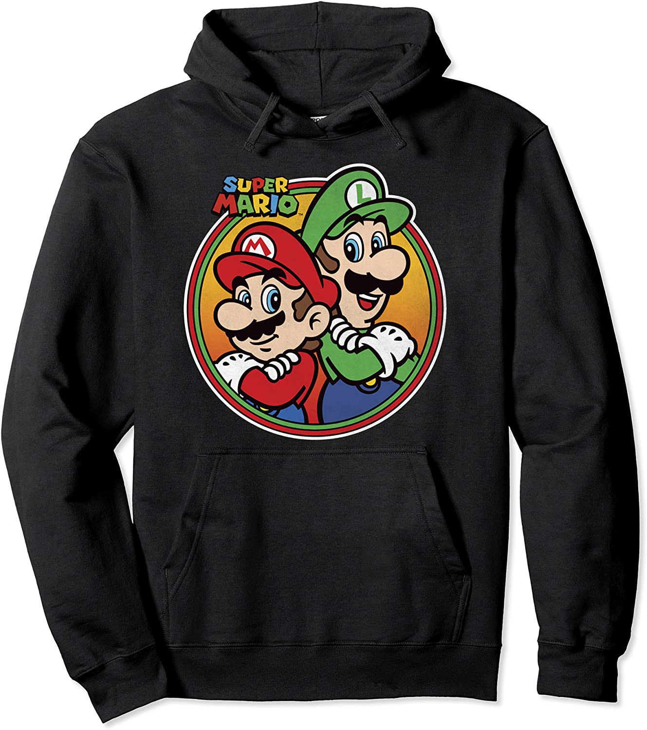 Nintendo Super Mario Luigi Brothers Circle Graphic Hoodie