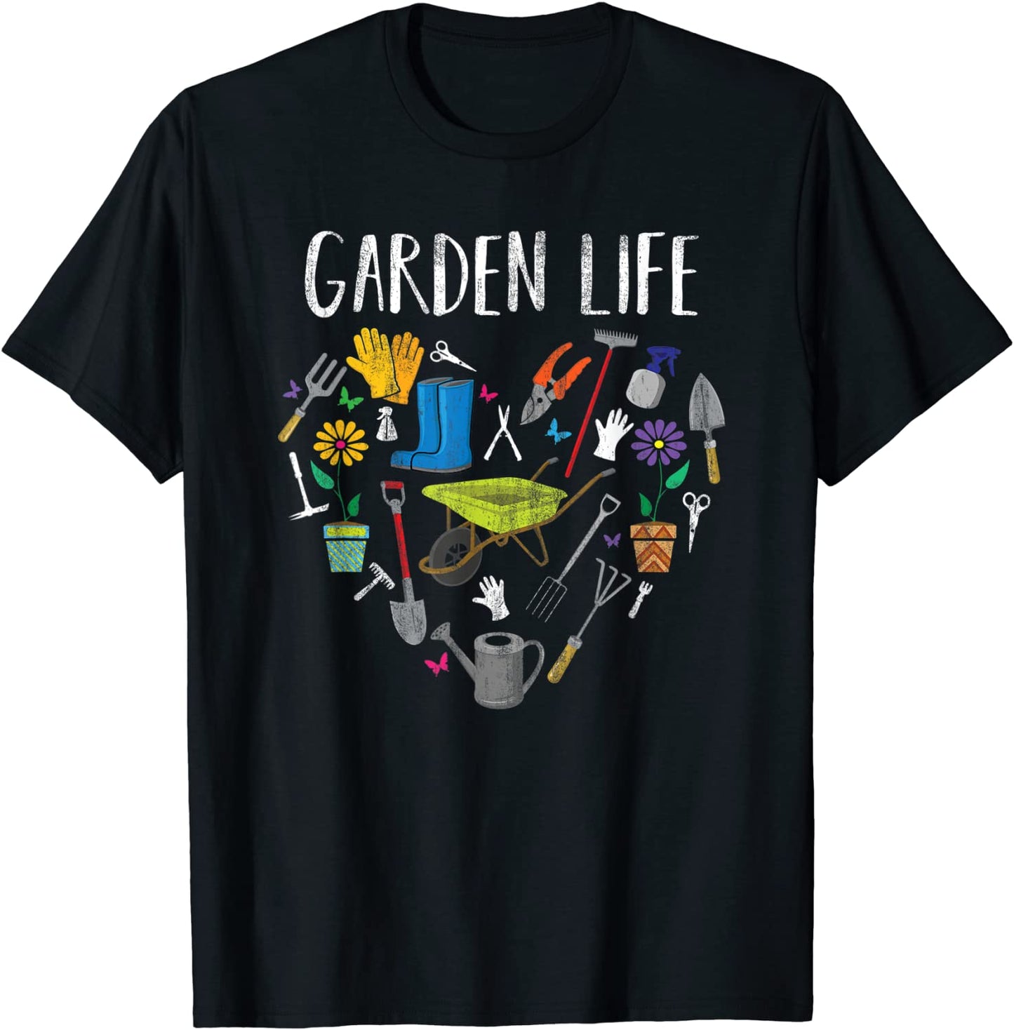 Funny Distressed Garden Life Gardening Tshirt Gift Ideas T-Shirt