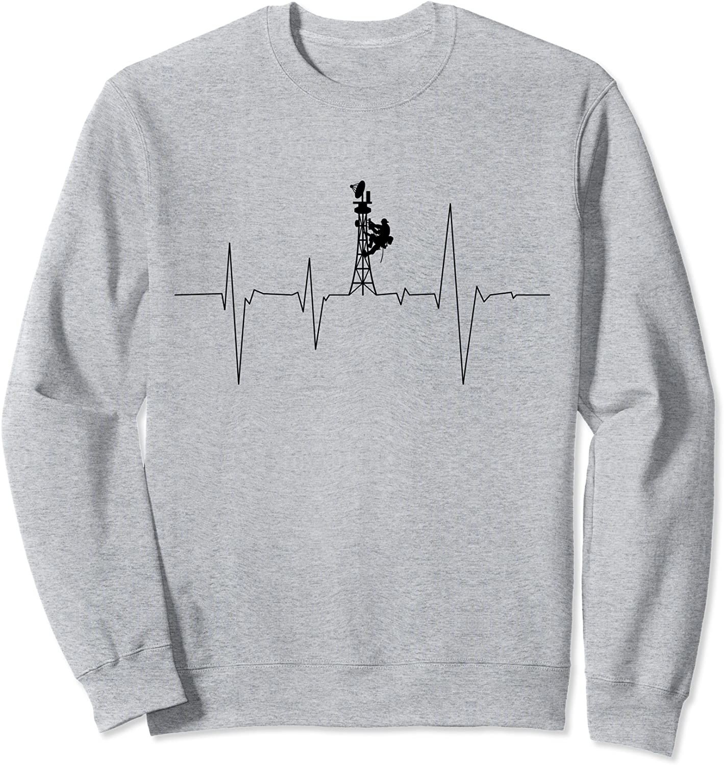 Tower Climber Electrician - Heartbeat Sweatshirt