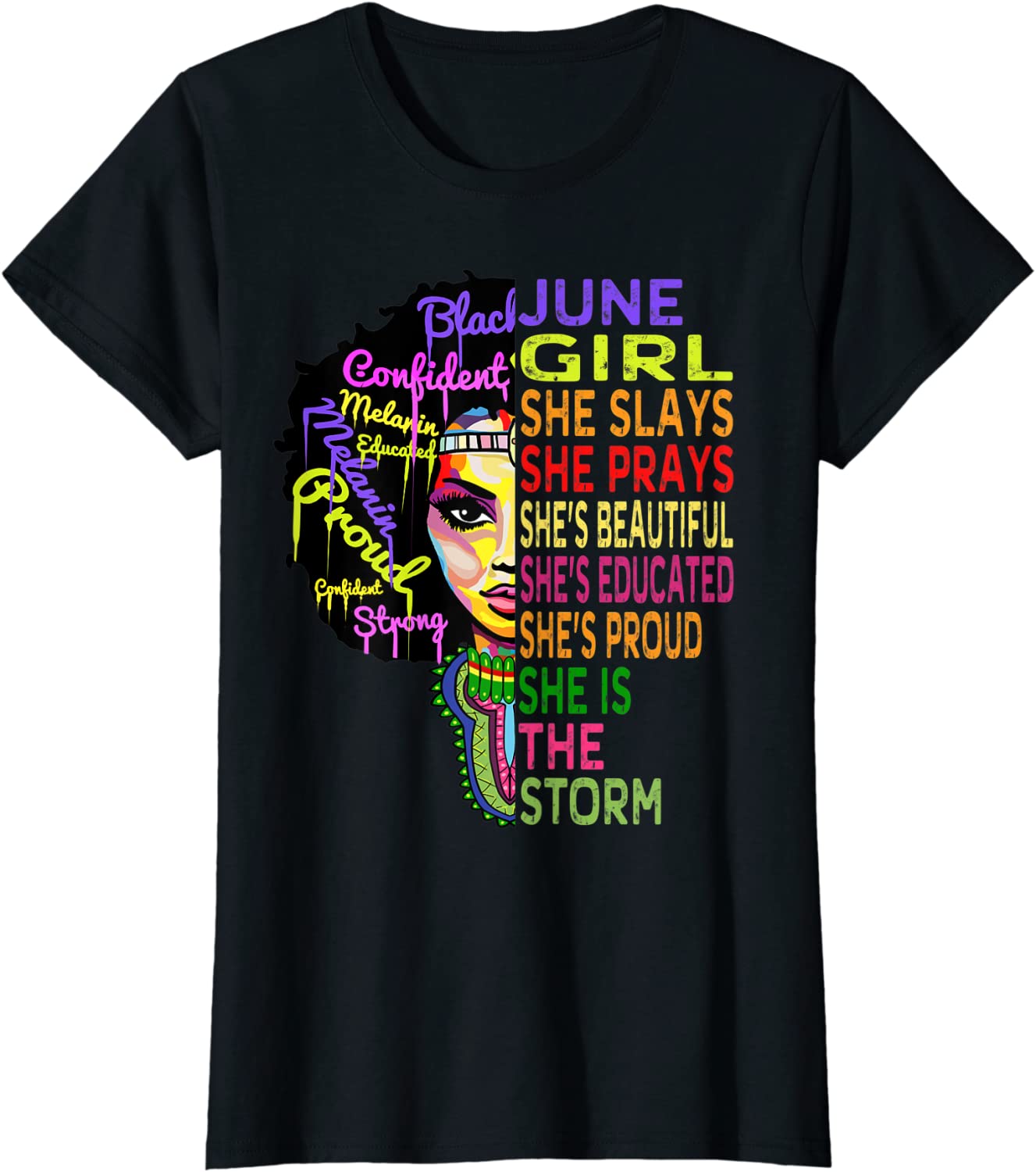 Womens June Birthday Shirts for Women - Queens Were Born in June T-Shirt