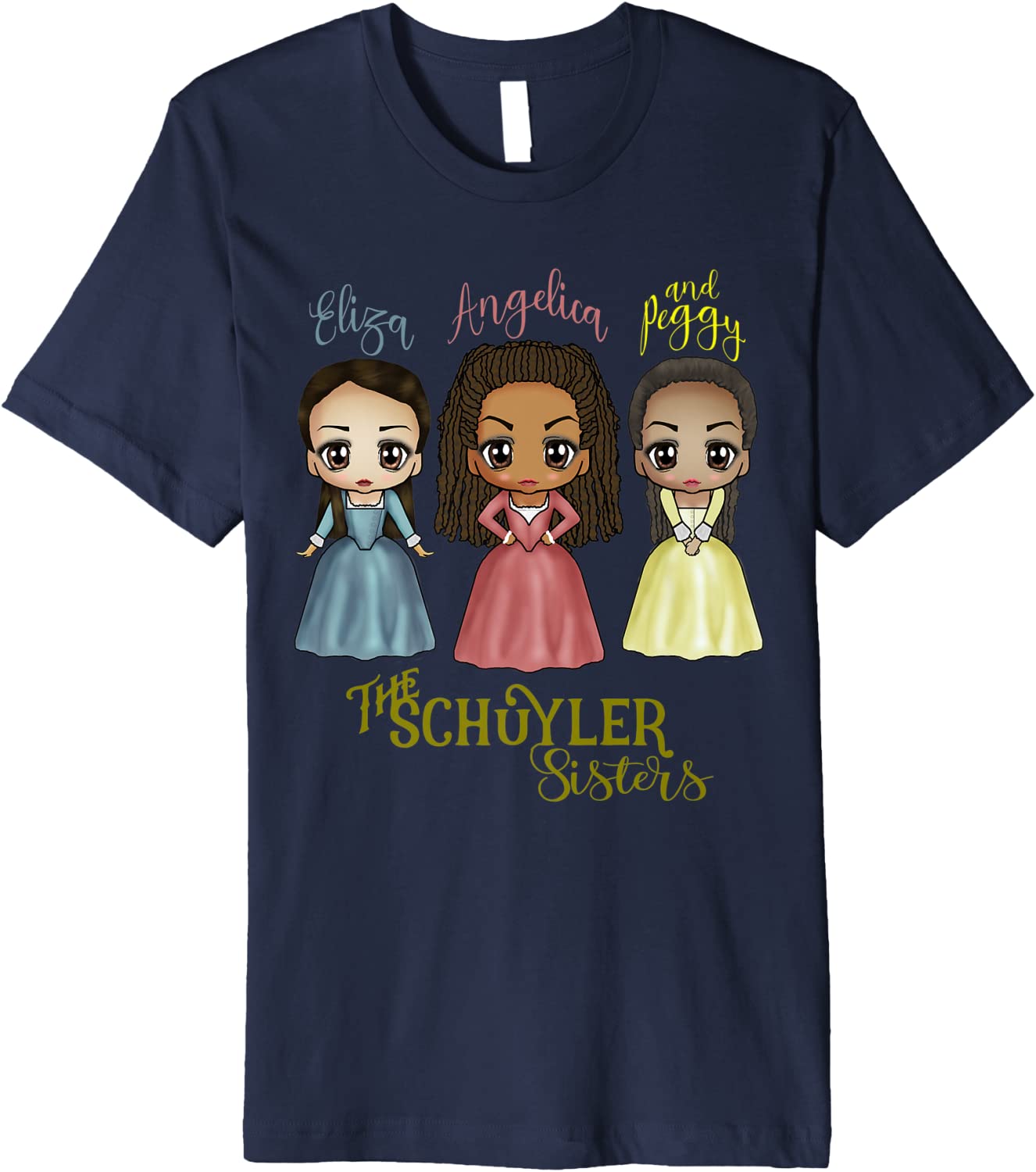 Schuyler Sisters - Kawaii Art by Mary Layton Premium T-Shirt