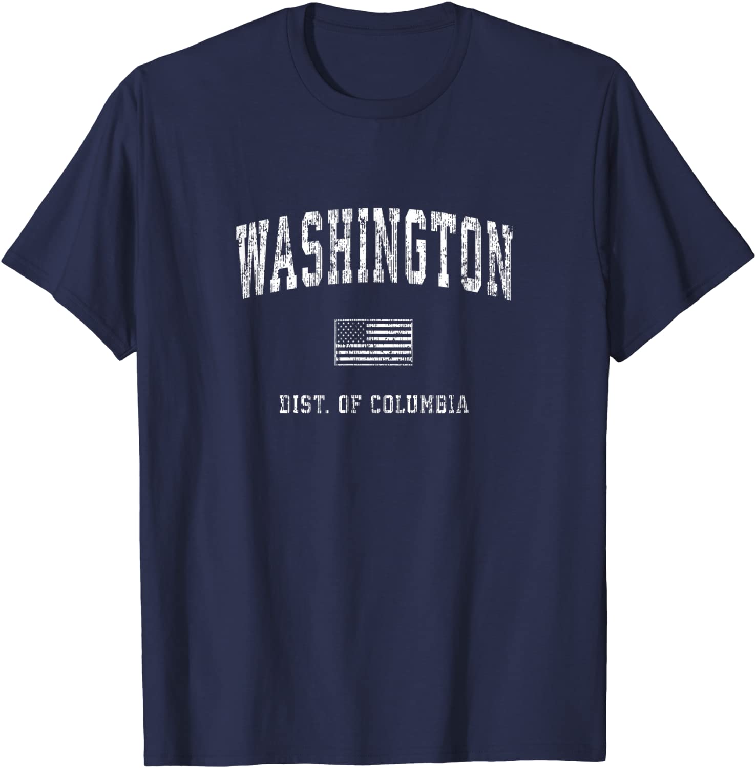 Washington DC T-Shirt Vintage American Flag Sports Tee