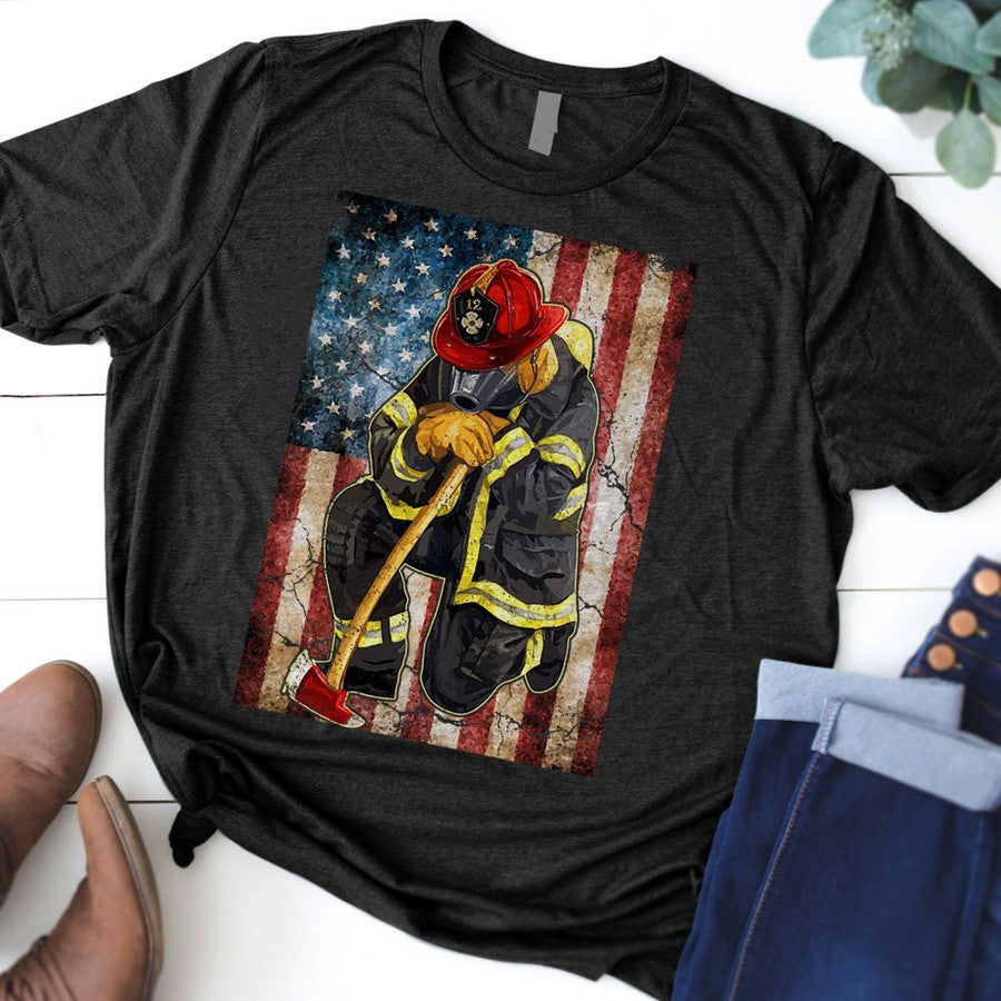 Firefighters T Shirts Fireman T Shirt Patriotic T Shirt Save The Lives Of Strangers Shirt