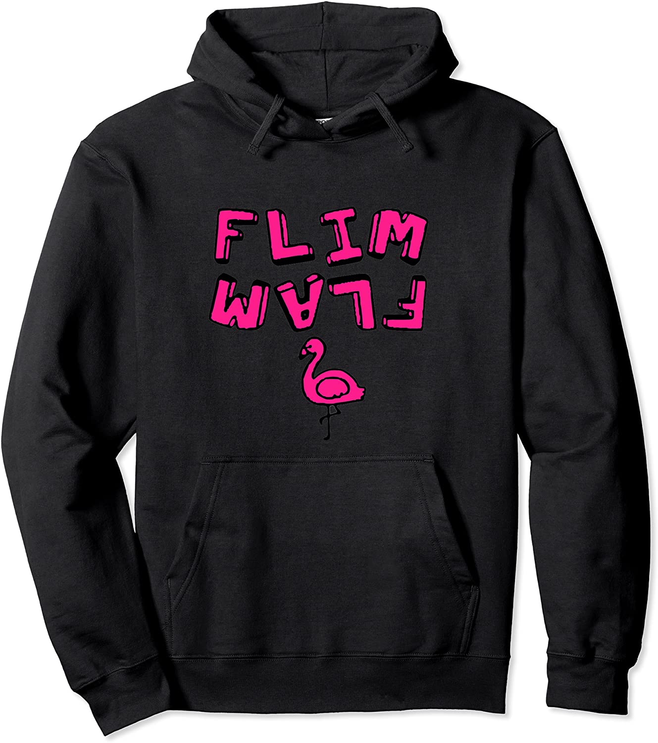 Flim Flam Pink Flamingo Pullover Hoodie