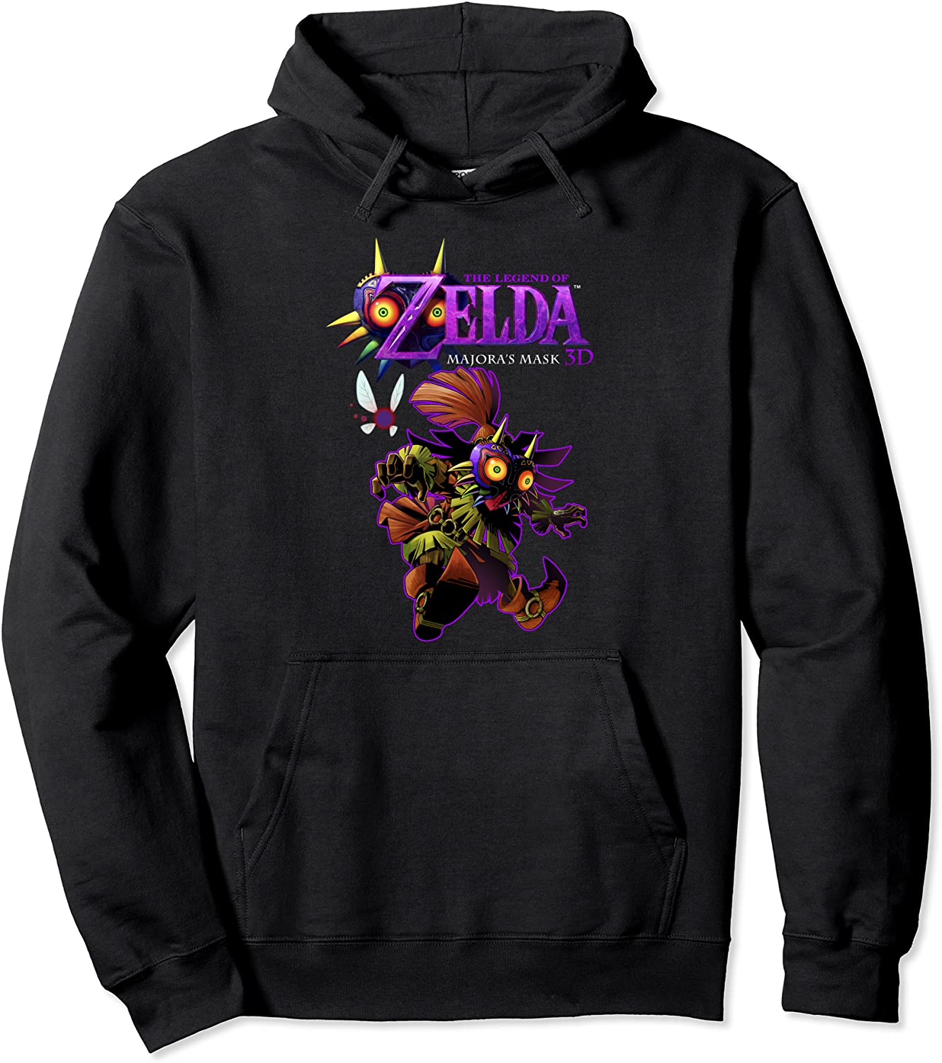 Legend Of Zelda Majoras Mask Skull Kid Portrait Logo Pullover Hoodie
