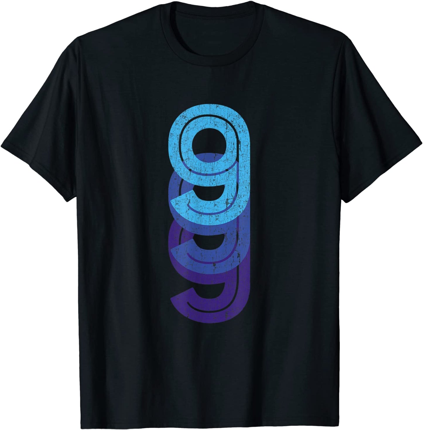 9 Lucky Number 9th Year Birthday Age Sports Team T-Shirt