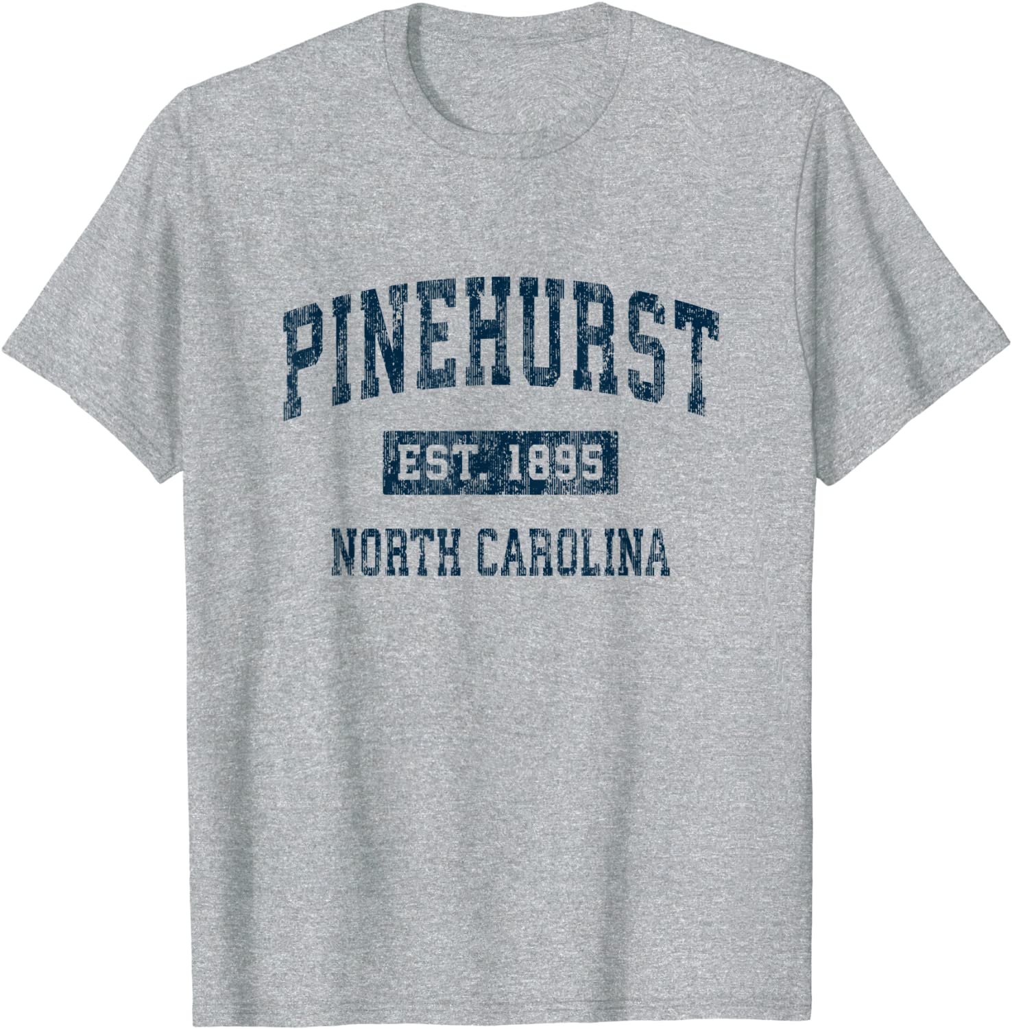 Pinehurst North Carolina NC Vintage Sports Design Navy Print T-Shirt