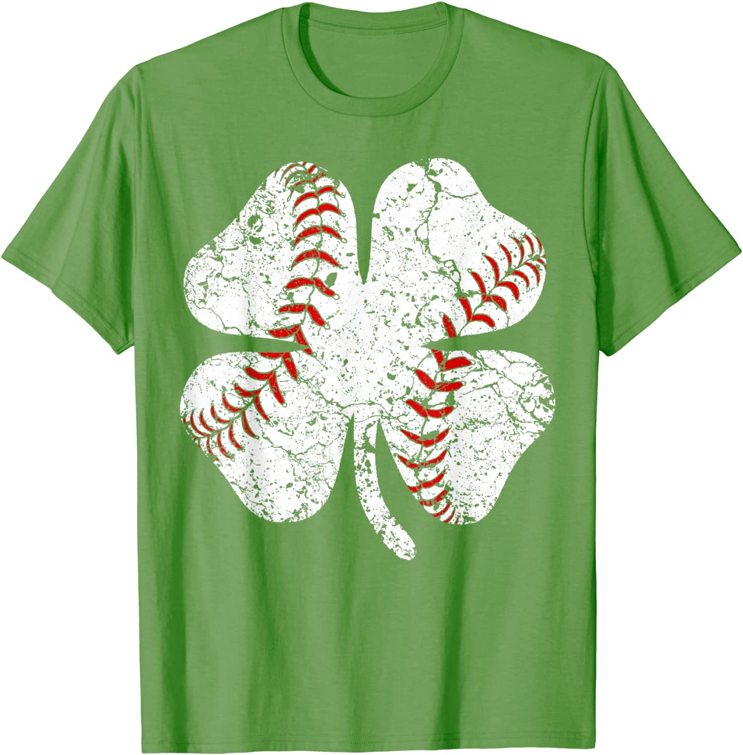 Baseball St Patricks Day Boys Men Catcher Pitcher Shamrock T-Shirt