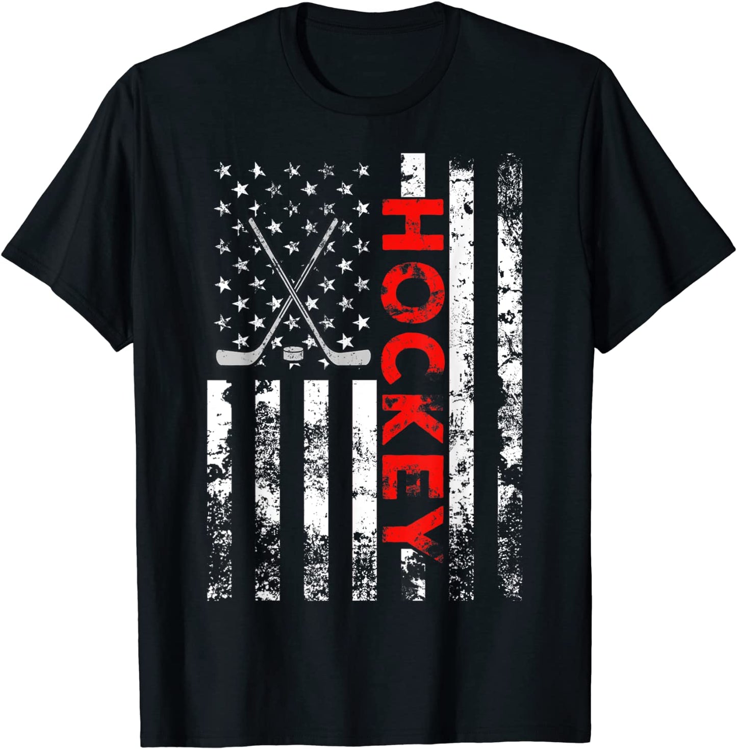 American Flag Hockey USA Patriotic Gift T-Shirt T-Shirt