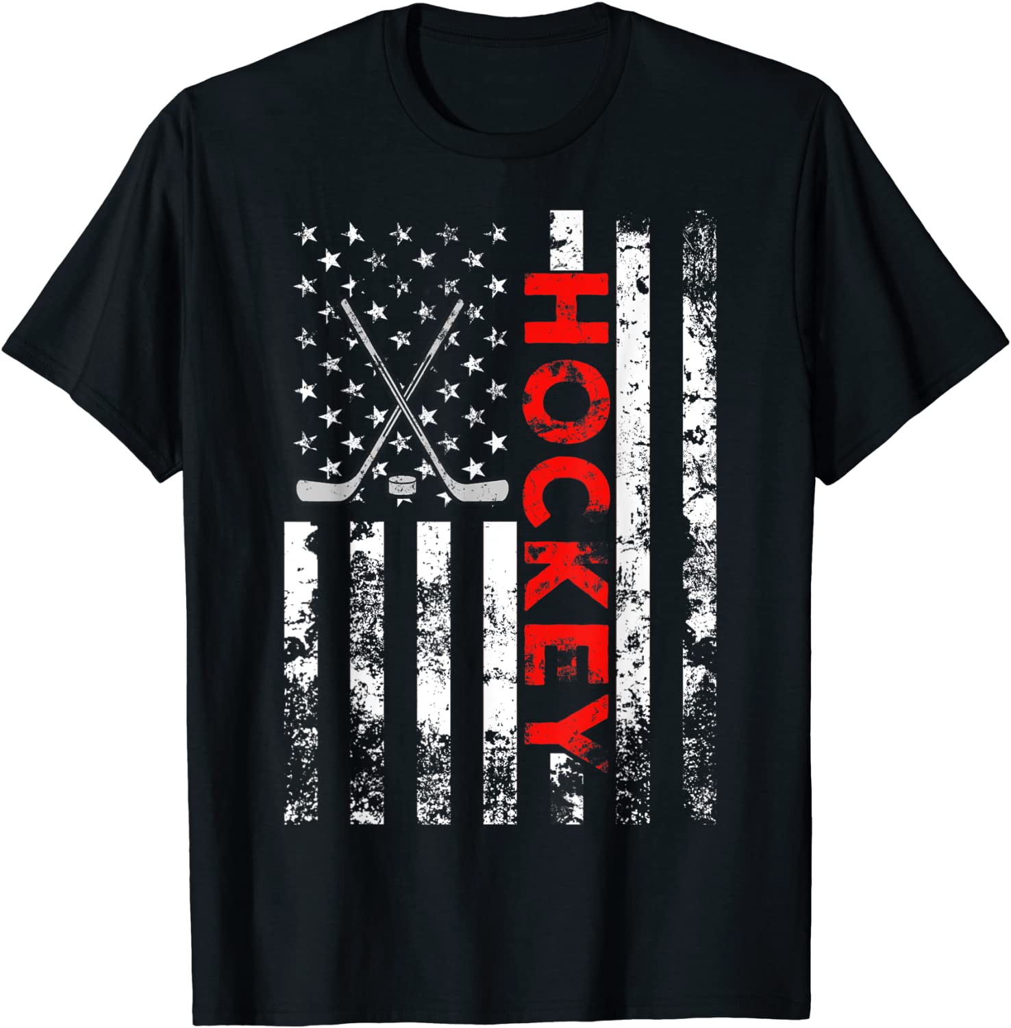 American Flag Hockey USA Patriotic Gift T-Shirt T-Shirt
