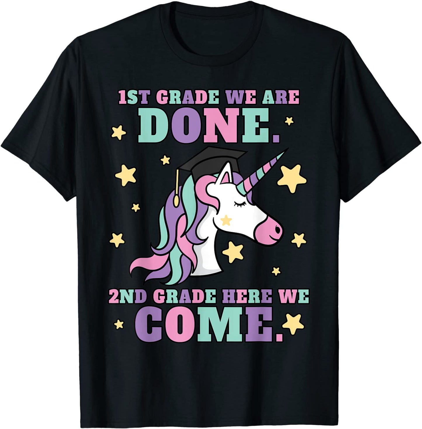 Girls 1st Grade Graduation Magical Unicorn T-Shirt