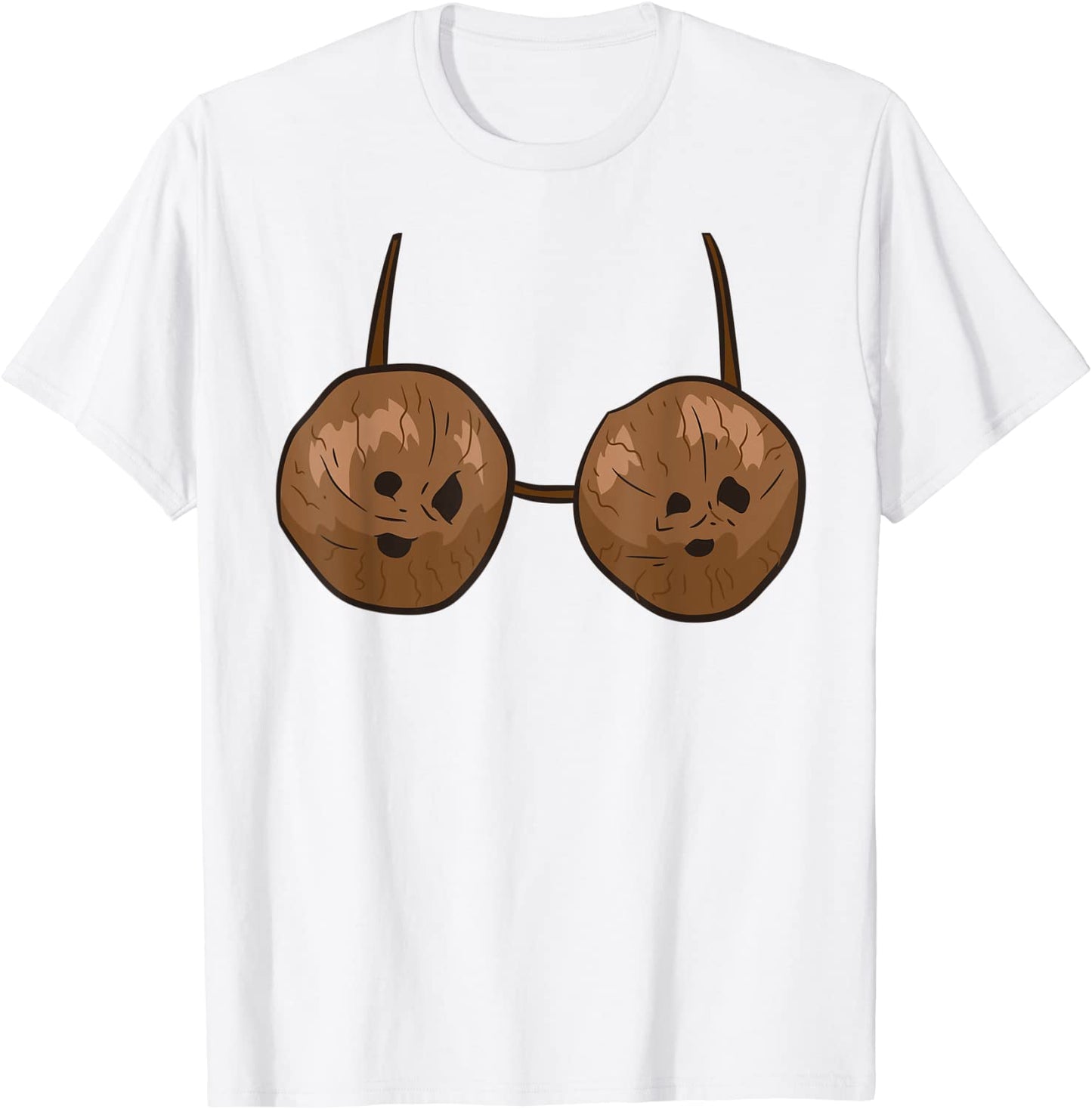 Funny Coconut Summer Coconuts Bra Funny Halloween Costume T-Shirt