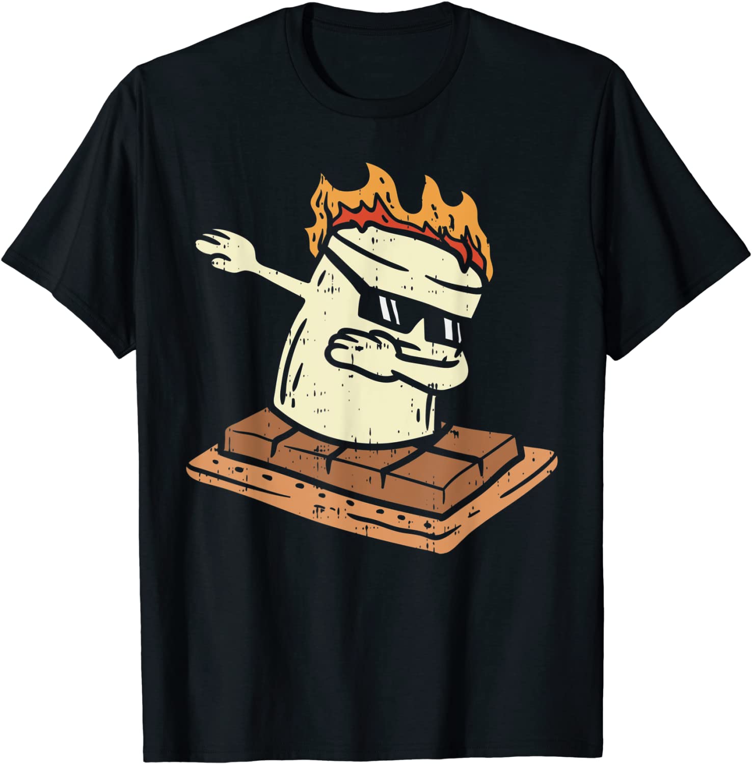 Dabbing Smore Marshmallow Cute Dab Dance Camping Camper Gift T-Shirt